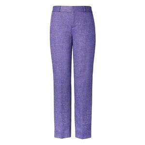Banana Republic Avery in Purple Herringbone Straight Trouser Ankle Pants 0